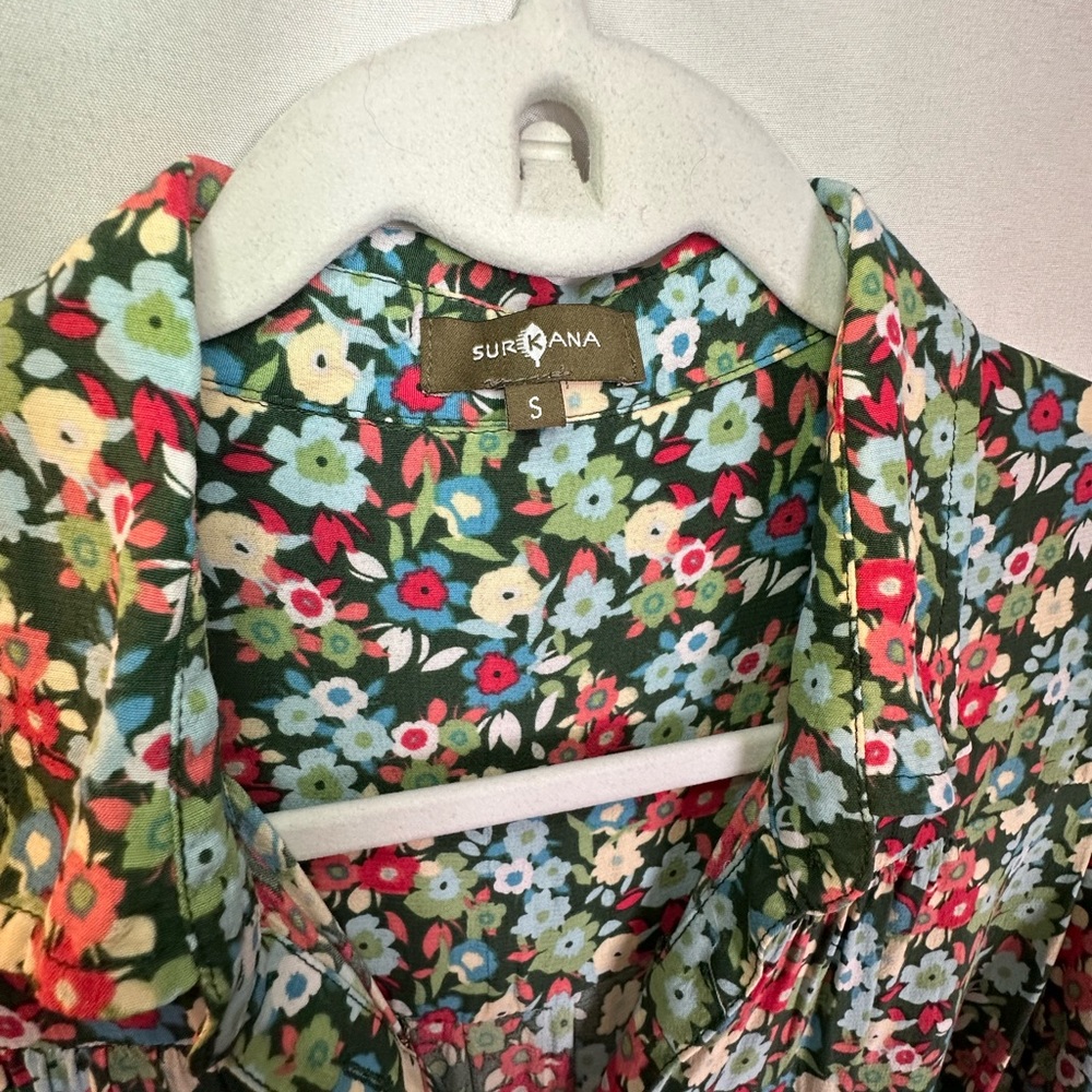 Surkana Button Up Collared Tshirt Dress with Fabric Belt - Picture 4 of 6